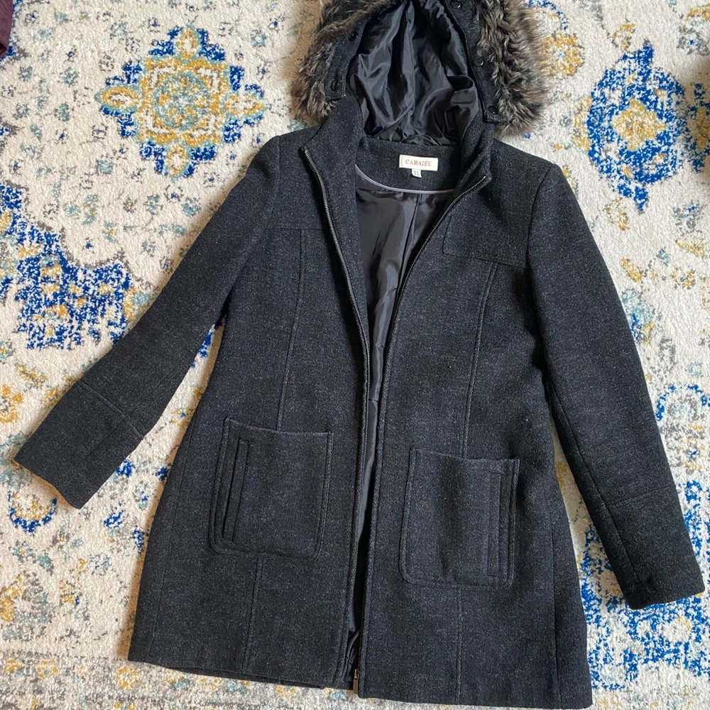 Camaïeu Women’s Gray A-Line Winter Coat